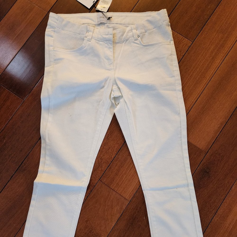 Maternity white jeans size 8 NWT